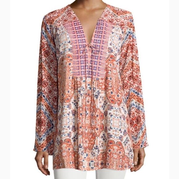 🎉🎈HP!🎉🎈Alberto Makali Printed Boho Tunic  XL💖 - Picture 1 of 5